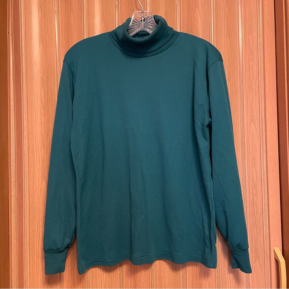 Teal Turtleneck Long Sleeve Top